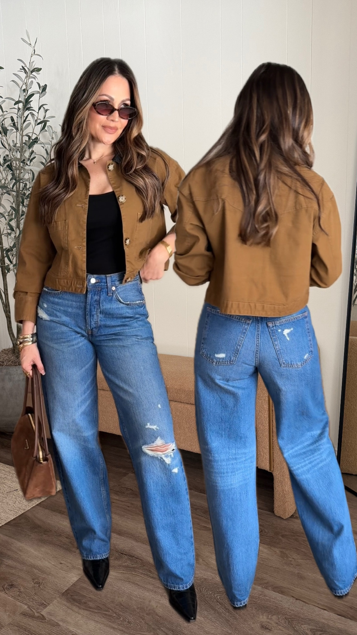 #ad Spring is here, and @target @targetstyle new arrivals are bringing effortless style to your wardrobe!🤌🏻#targetpartner #targetstyle #targetambassadorapparel #target 
I’m 5’4”/130
Wearing a small in jacket and 2 in jeans 

#LTKStyleTip #LTKU #LTKSeasonal