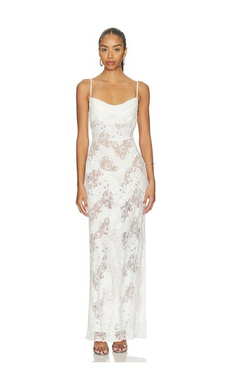Leona Maxi Dress in Off White | Revolve Clothing (Global)