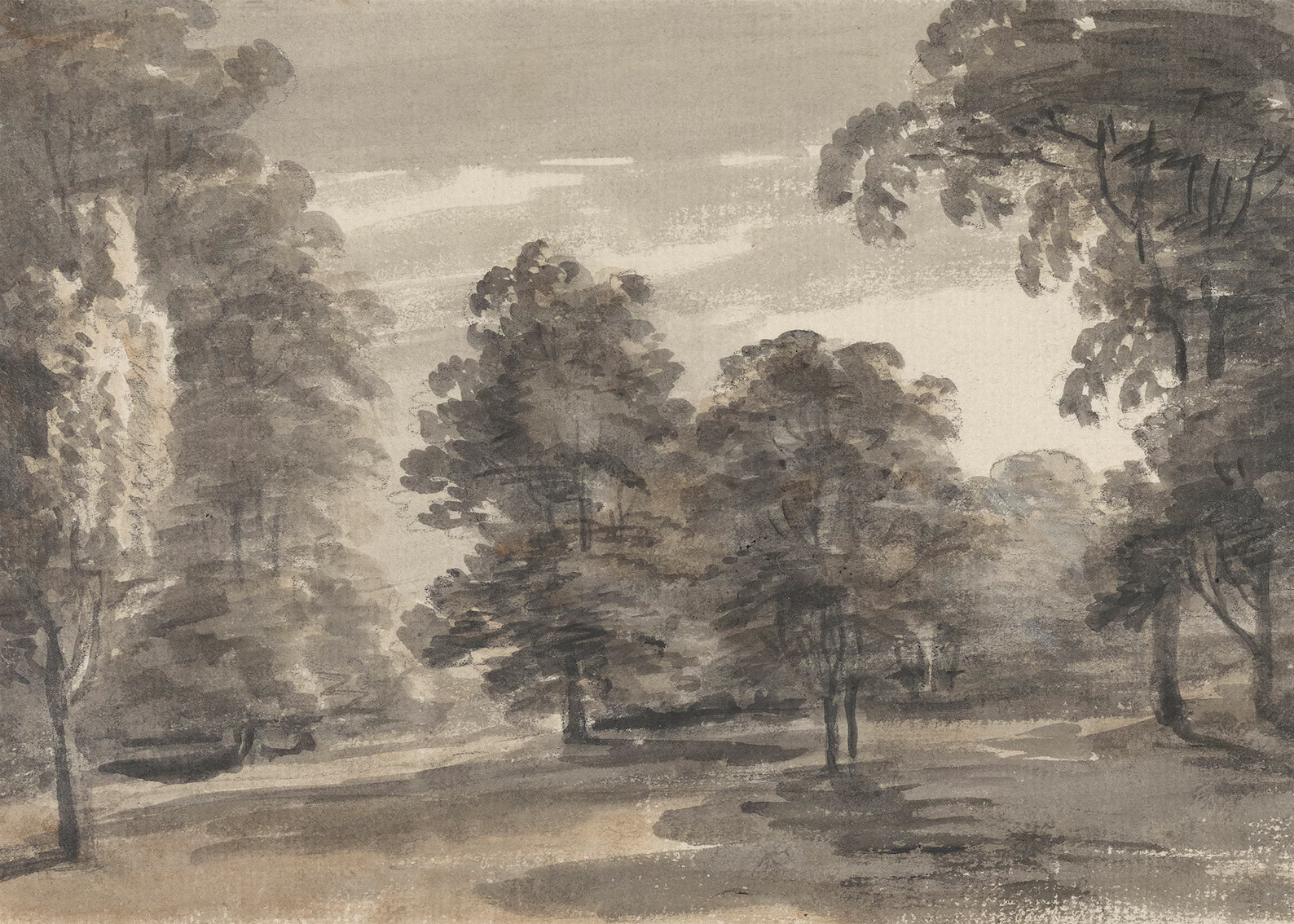 Neutral Landscape Painting / Vintage Watercolor Print / Rustic - Etsy UK | Etsy (UK)