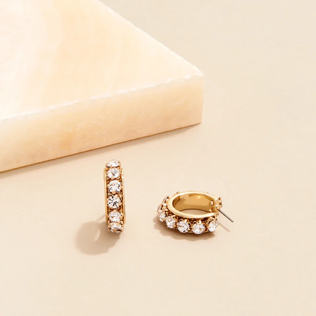 Wynnie Crystal Hoop Earrings | Mignonne Gavigan