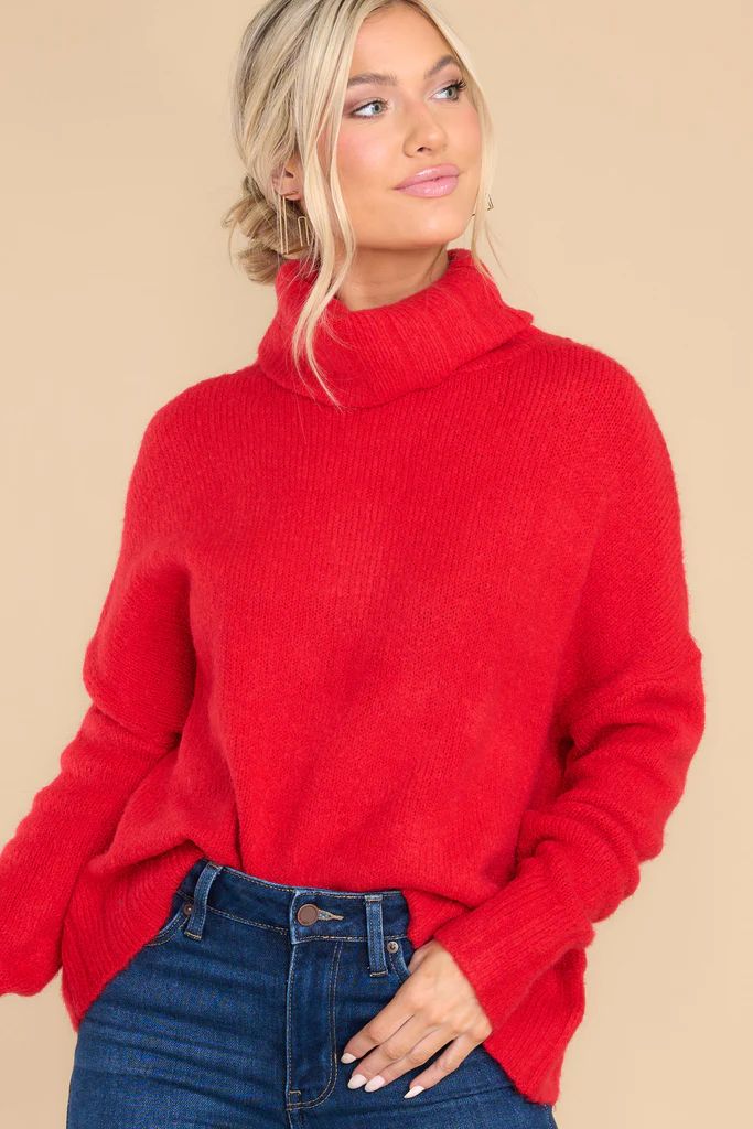Say Anything Red Sweater | Red Dress 