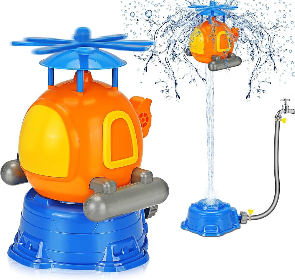 Sprinkler for Kids Outdoor Water Toys: Helicopter Kids Sprinkler Toys Summer Outside Toys Water P... | Amazon (US)