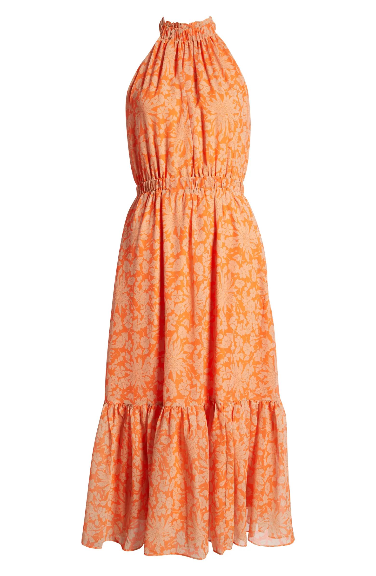 Floral Print Halter Neck Maxi Dress | Nordstrom