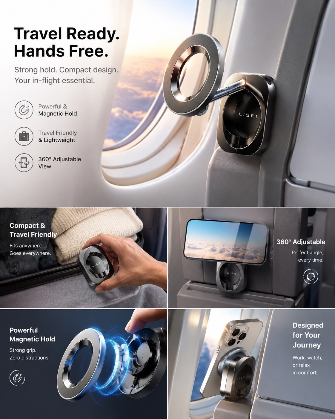 ✈️ Long flight? Say less. This little travel gadget is currently 44% OFF and it’s officially earned a permanent spot in my carry-on 👏

Hands-free movies, FaceTimes, recipes, scrolling, or binge-watching at the airport just got SO much easier. The magnetic hold is strong, compact enough to throw in any bag, and perfect for flights, cruises, road trips, or even working from home.

✨ Travel essential
✨ MagSafe compatible
✨ Compact + lightweight
✨ 360° adjustable viewing

If you travel even a few times a year… you NEED this.

🛒 Grab it before the deal disappears! Linked in my LTK/Amazon storefront. #TravelMustHaves #AmazonFinds #TravelEssentials #LTKTravel #AmazonDeals

#LTKTravel #LTKmomlife #LTKOver40