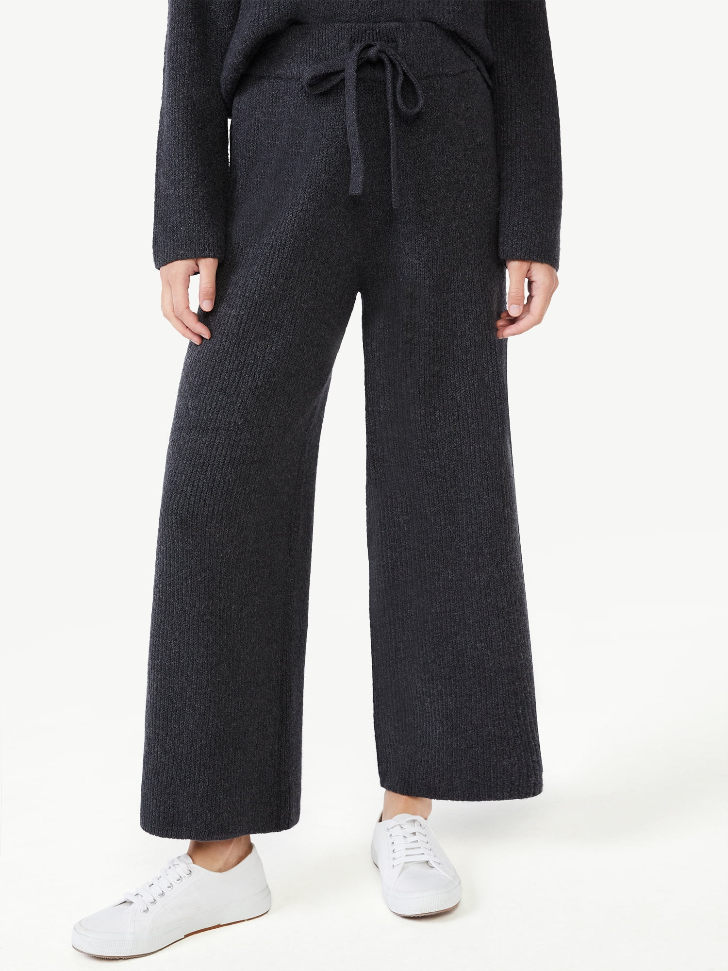 Free Assembly Women's Wide-Leg Sweater Pants - Walmart.com | Walmart (US)