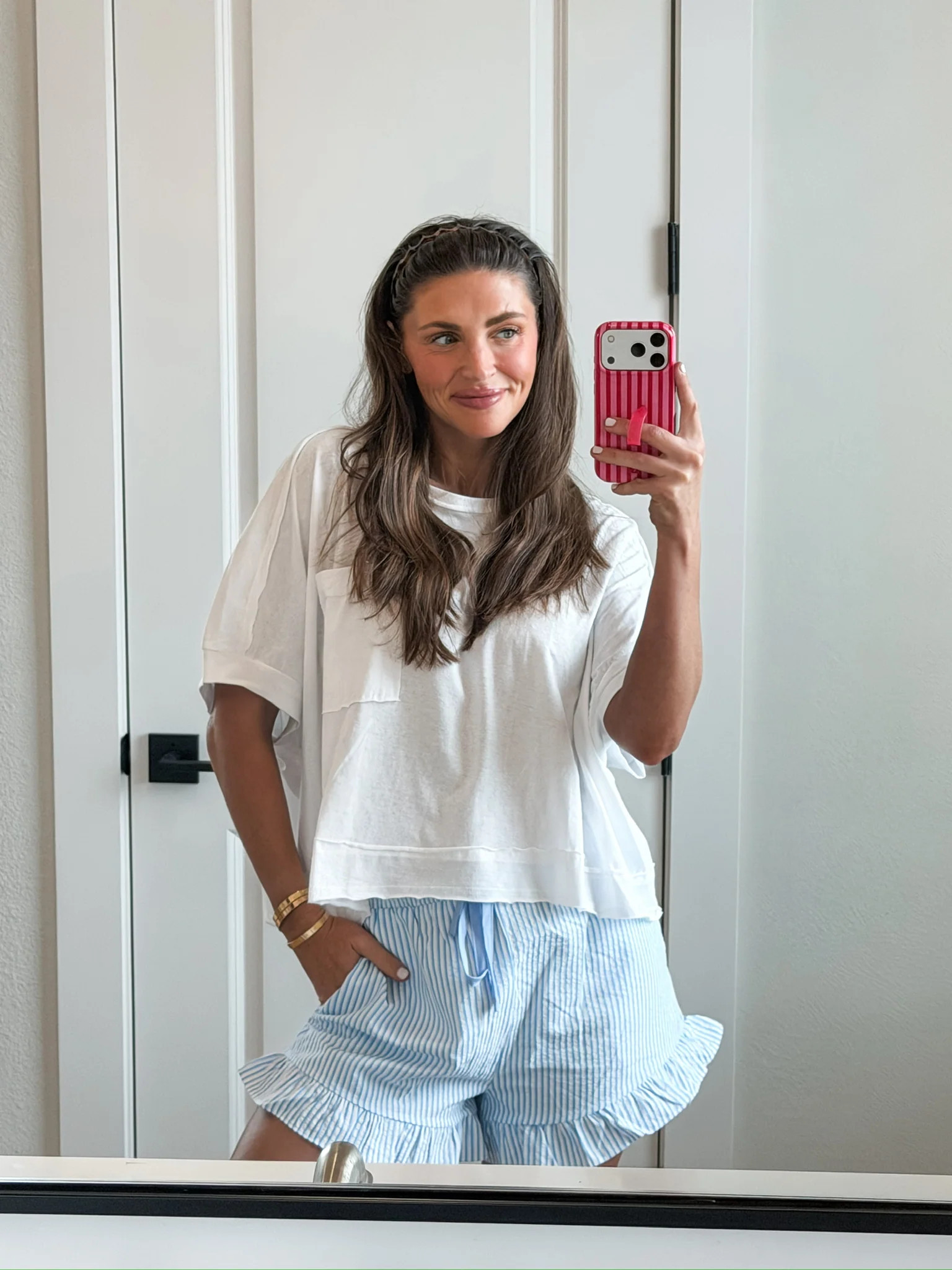 THE COLOR POP STRIPE SHORT | BLUE | SHOP HARCO