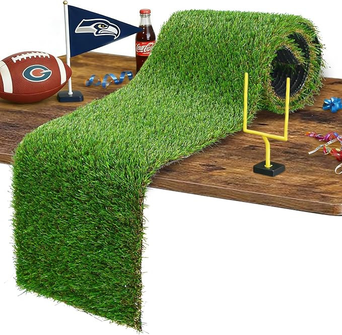 GLOBREEN Artificial Grass Table Runner 72 Inches for Easter Golf Party Decorations - Green Faux T... | Amazon (US)