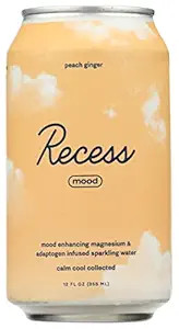 Recess Peach Ginger Sparkling Water 12oz, (12 Pack) | Amazon (US)