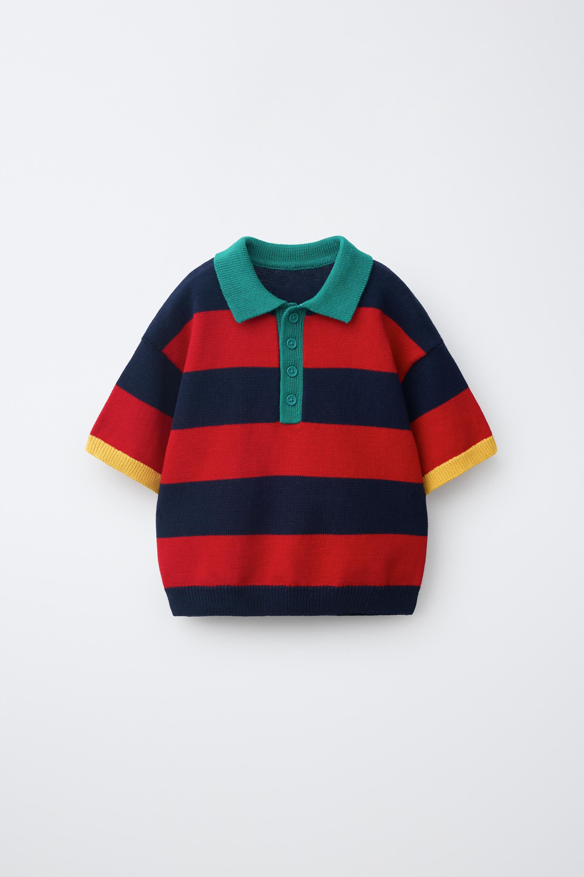 STRIPED KNIT POLO | Zara US