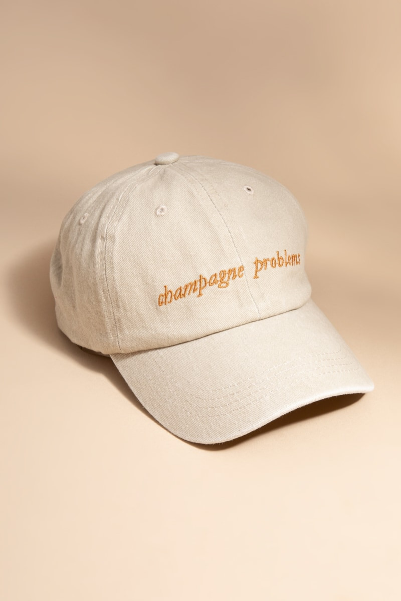 Champagne Problems Baseball Cap | Francesca's