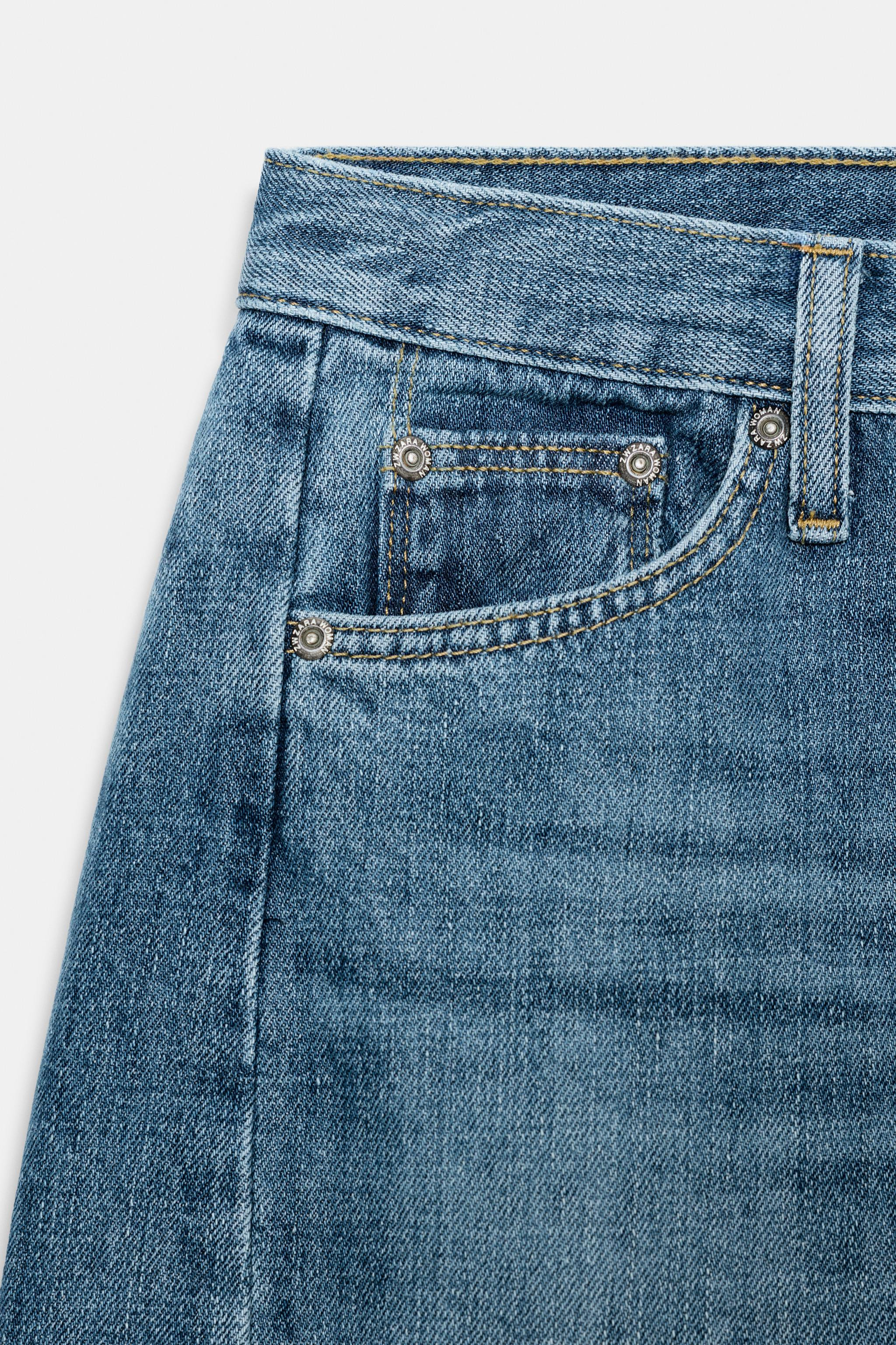 ZW COLLECTION ANKLE RELAXED FIT MID-WAIST JEANS | Zara UK