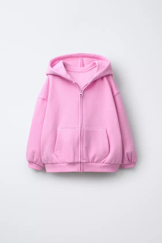 ZIP-UP HOODED SWEATSHIRT | Zara Canada