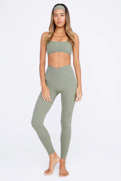DAYFLEX WRAP HIGH WAISTED LEGGING - VINTAGE KHAKI | TALA (UK)