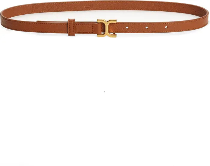 Chloé Marcie Logo Buckle Leather Belt | Nordstrom | Nordstrom