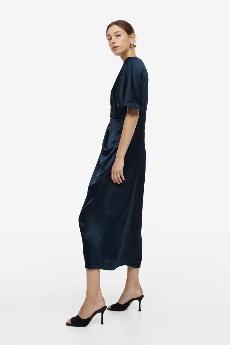Draped Satin Dress | H&M (US)