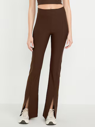 Extra High-Waisted PowerSoft Split-Flare Leggings | Old Navy (US)