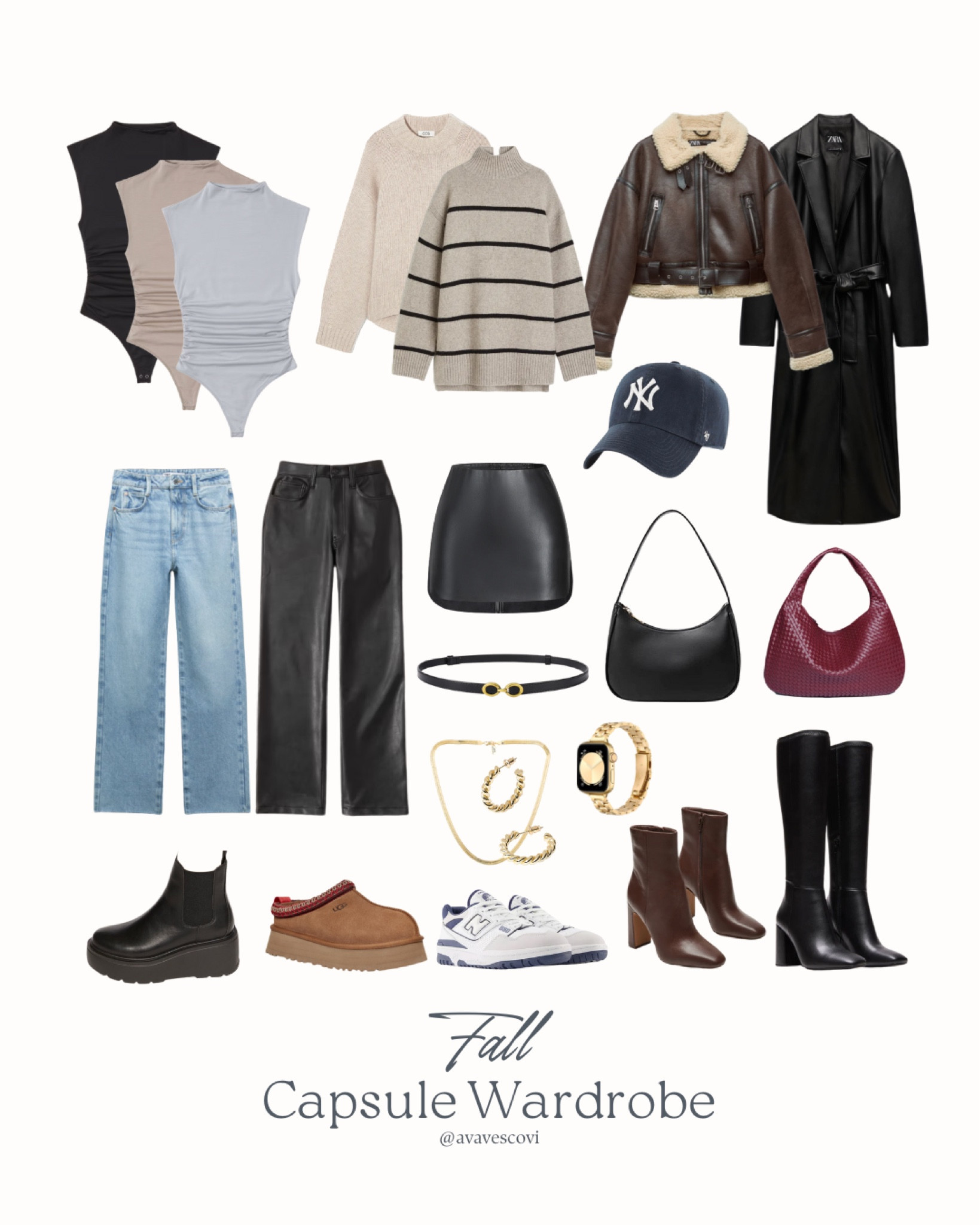 fall capsule wardrobe 2023 | i couldn't link more than 16 items but check out the outfits i made with all of the items & you'll find links to them all there 🫶🏼