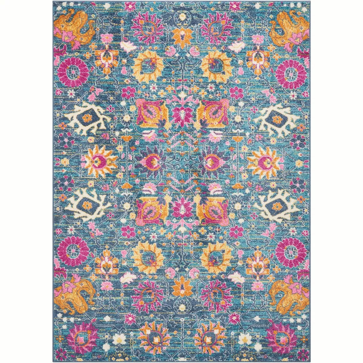 Nourison Passion Bohemian Indoor Rug Denim 6'7" x 9'6" | Target
