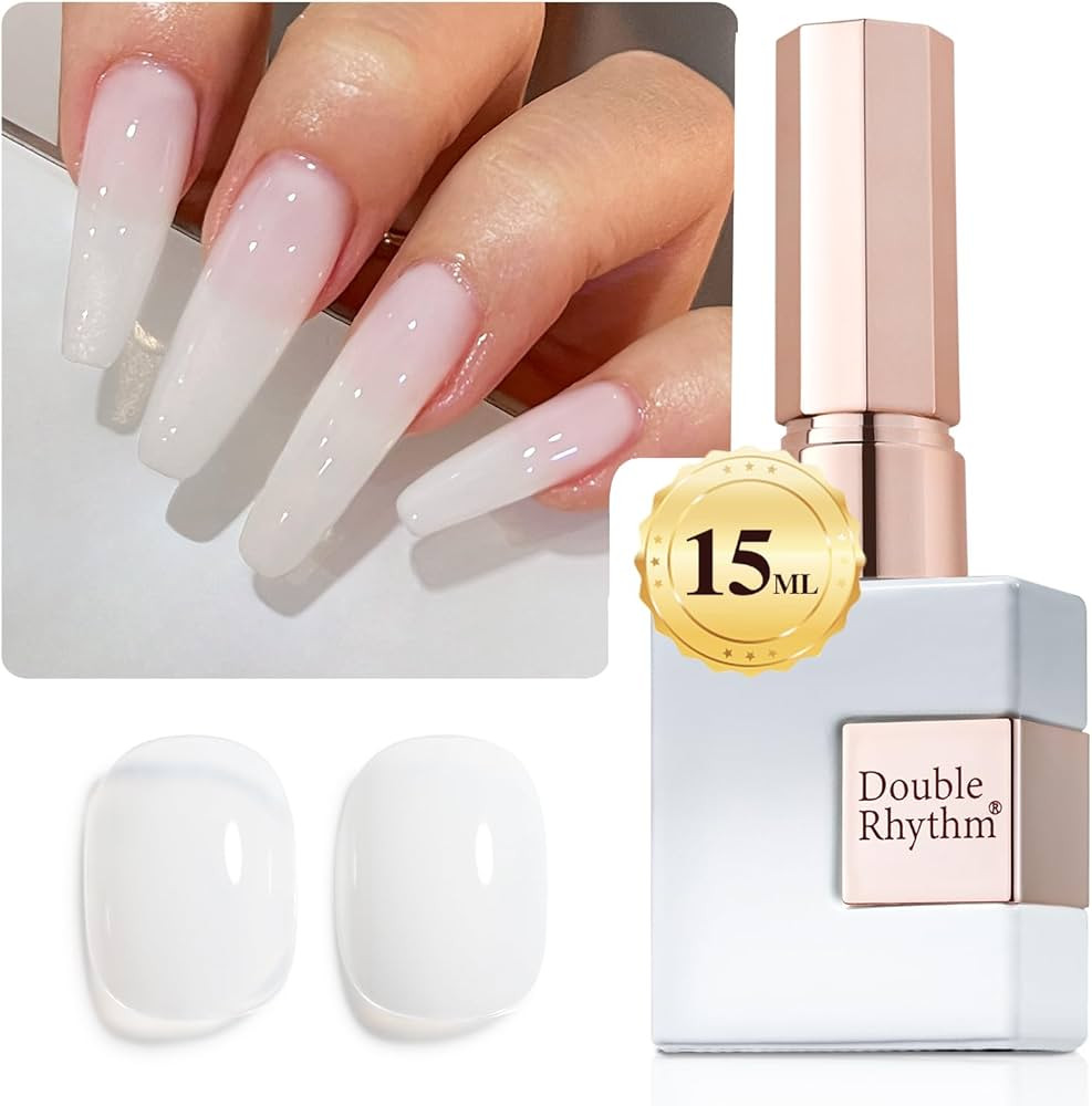 Double Rhythm Translucent Gel Polish Sheer Neutral Natural Light Milky Same Color Same Bottle 15M... | Amazon (US)