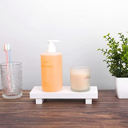 Kitchen Soap Tray, Bathroom Trays for Counter, 2-Pack Wood Soap Dish Holder Stand, Small Vanity T... | Amazon (US)