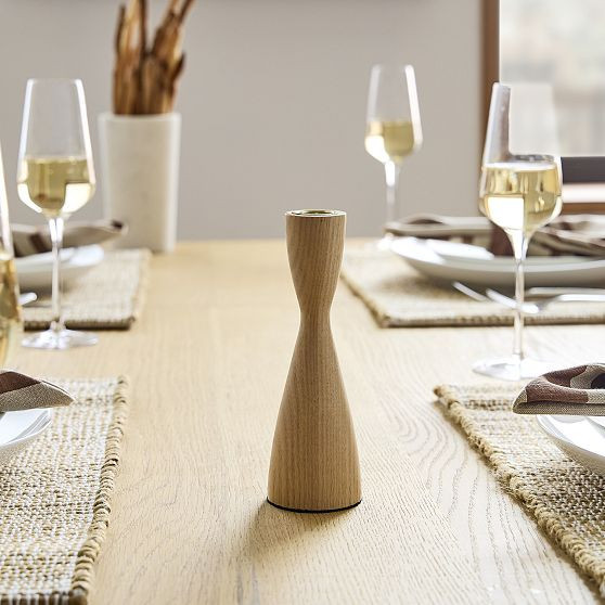 Tira Wood Taper Holder, Light Ash, Medium | West Elm (US)