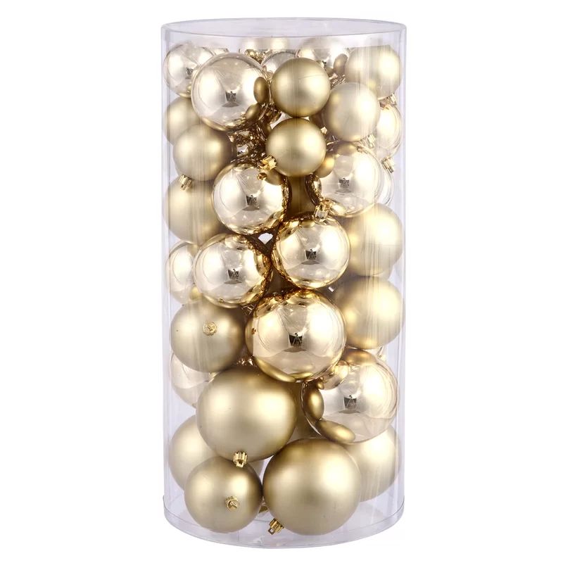 Ball Ornament Set in Gold | Wayfair North America