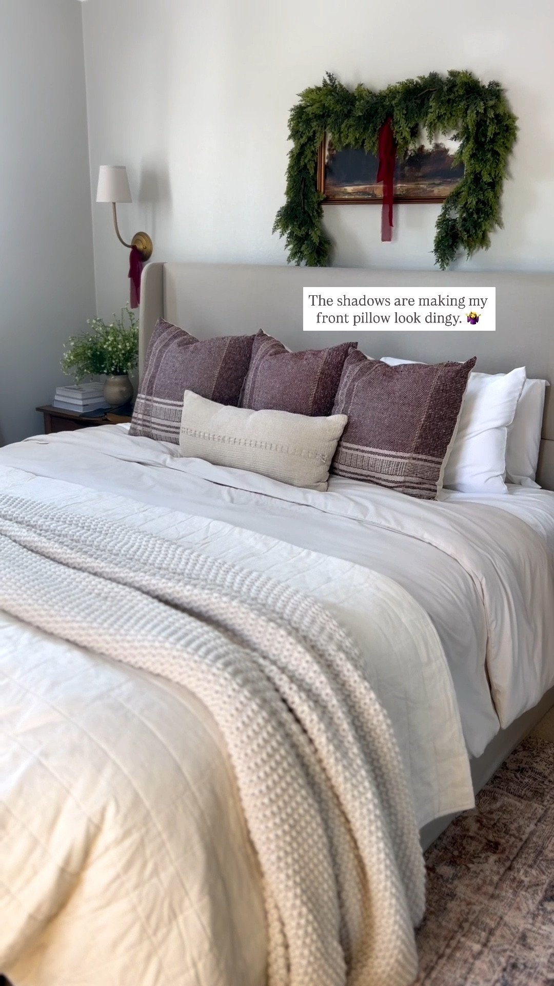 I’m so in love with these deep red/burgundy pillows. They would be great for Christmas or year-round. They are oversized, you can karate chop them and they are under $15 each! This is such an amazing deal. Shop everything in my bedroom here!

#LTKHoliday #LTKHome