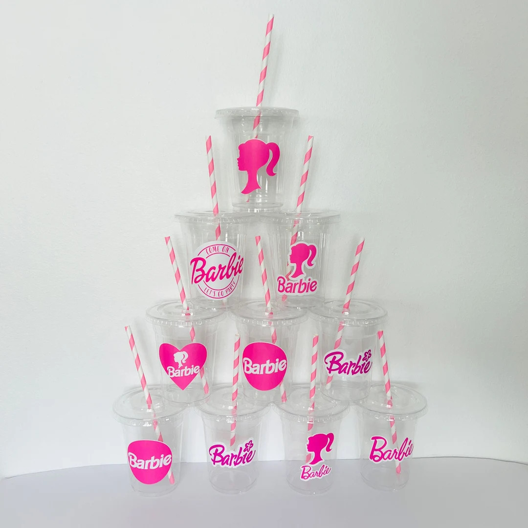 Barbie Birthday Cups | Barbie Party Cups | Barbie Birthday Supplies | Barbie Tumblers | Barbie Th... | Etsy (US)