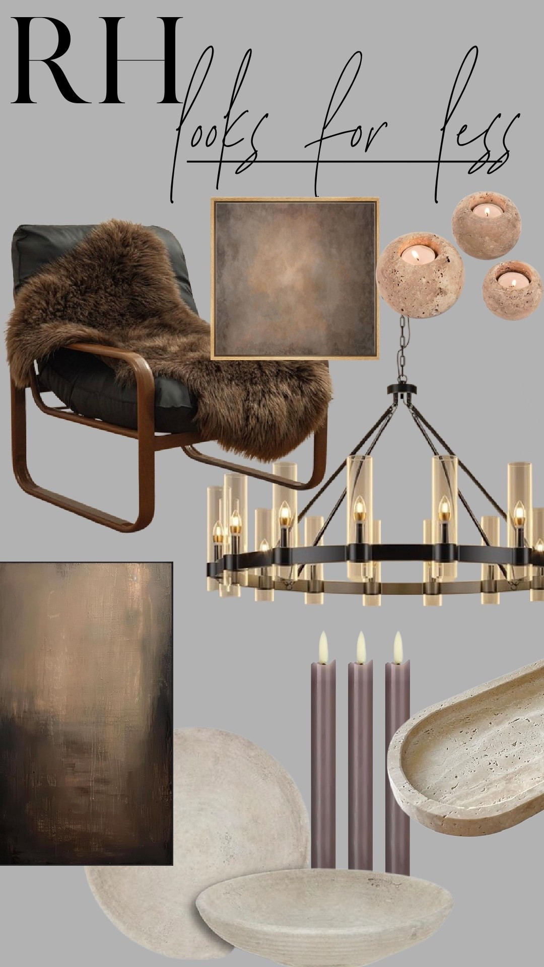 Get the Restoration Hardware look without the price tag. I’ve rounded up neutral, moody, and elevated pieces that give you that RH aesthetic for less — from textured art and travertine accents to sculptural lighting and warm layered decor. These Amazon and budget-friendly finds blend modern sophistication with timeless design, perfect for creating a cozy, luxe home on a realistic budget.

#LTKHome #LTKFindsUnder100 #LTKSaleAlert