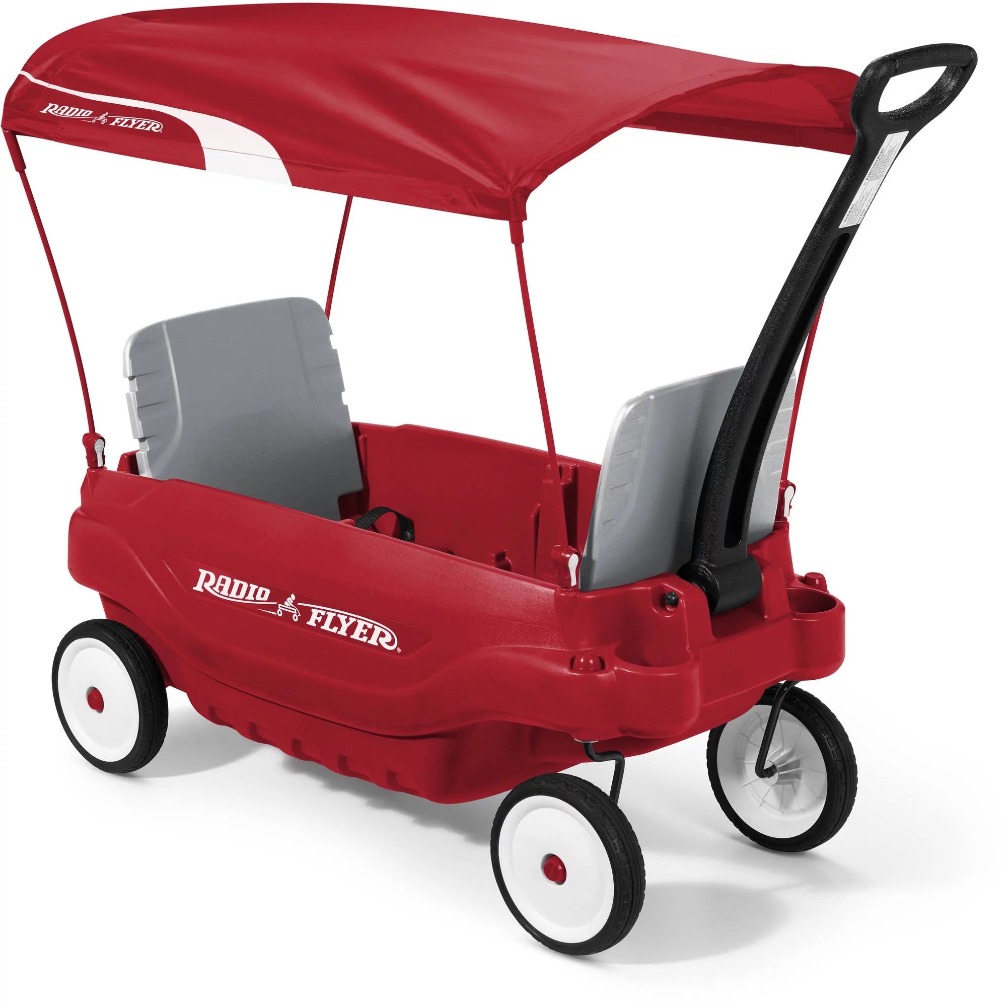 Radio Flyer, Deluxe Family Wagon with Canopy, Folding Seats, Red | Walmart (US)