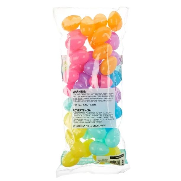 Way To Celebrate Easter Bright & Pastel Plastic Easter Eggs, 48 Count - Walmart.com | Walmart (US)