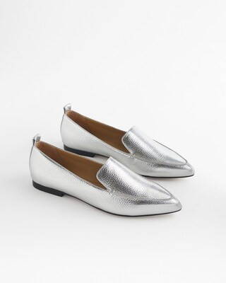 Silver Metallic Leather Loafer | Chico's