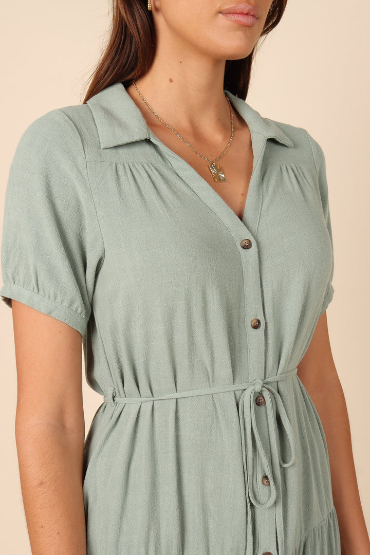 Adara Midi Dress - Sage | Petal & Pup (US)