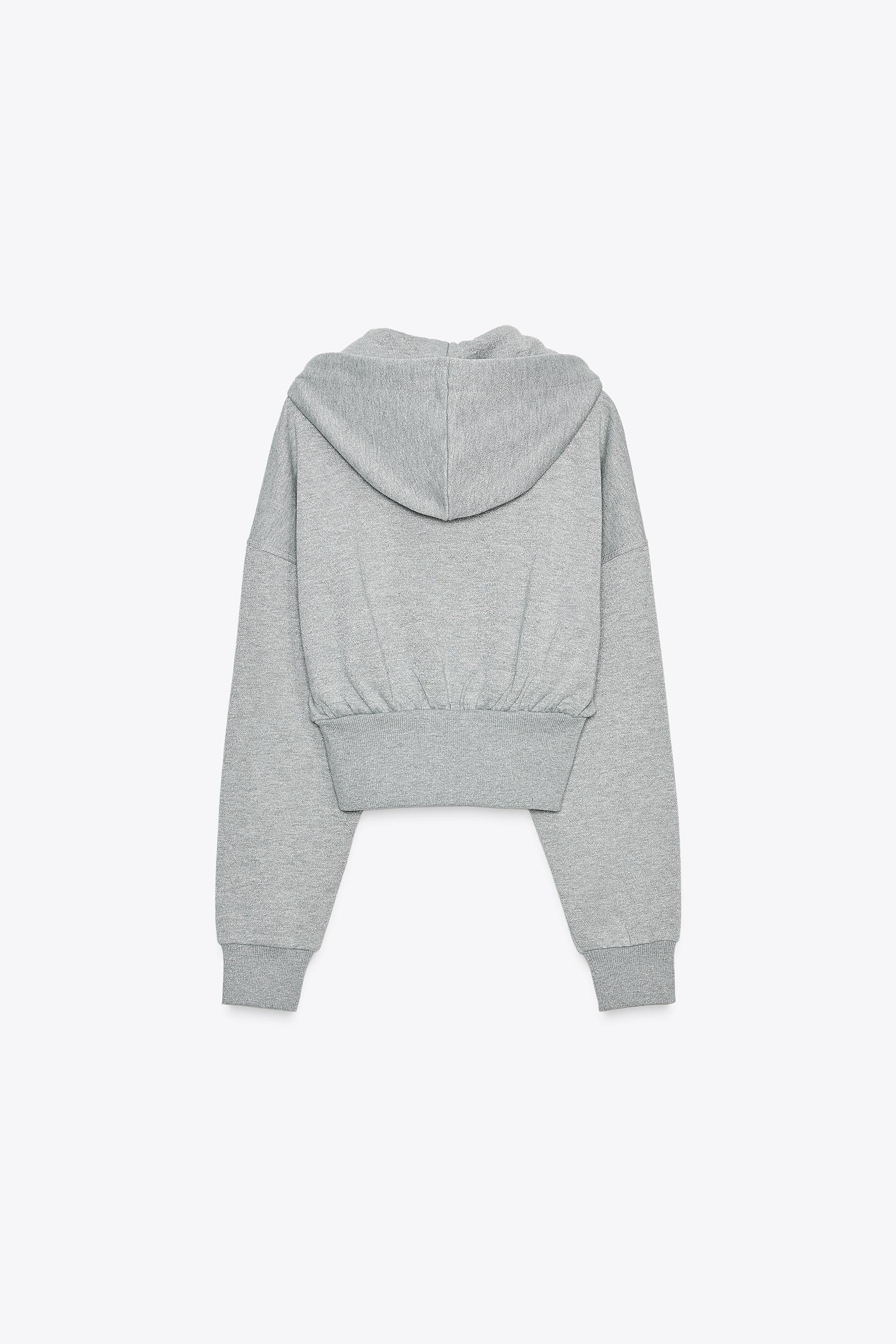 FELPA CROP FILO METALLIZZATO | Zara IT