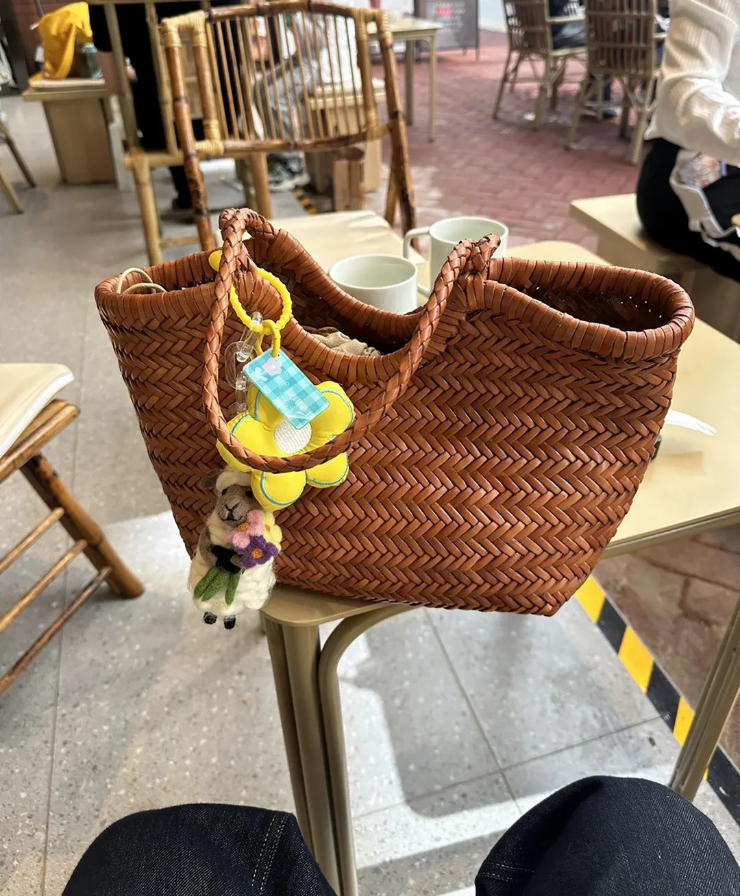 Top Layer Cowhide Woven Bag French Style Vegetable Basket Bag Ladies Basket Christmas Gift Hand-w... | Etsy (US)