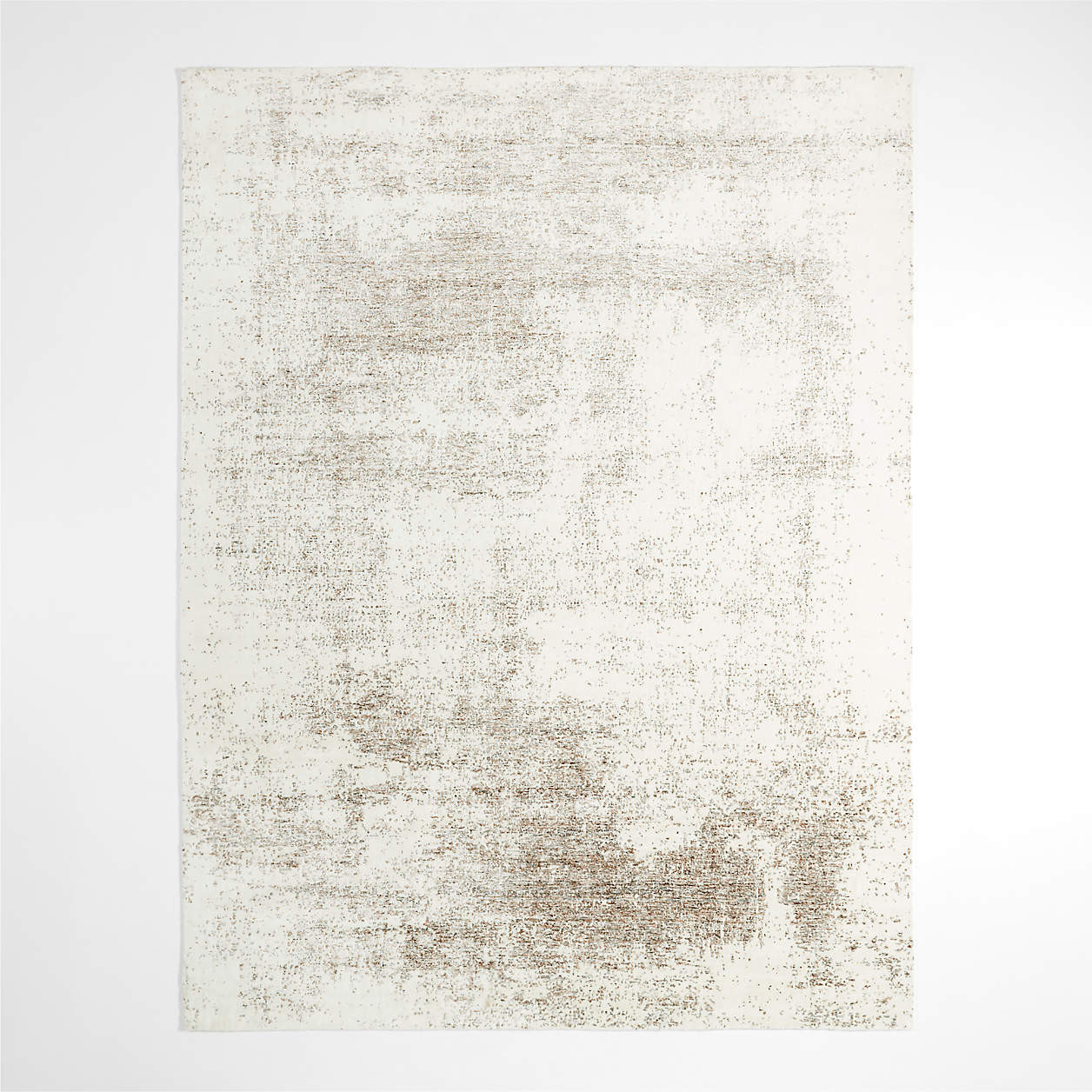 Giverny Wool and Viscose Hand-Knotted White Area Rug 6'x9' + Reviews | Crate & Barrel | Crate & Barrel