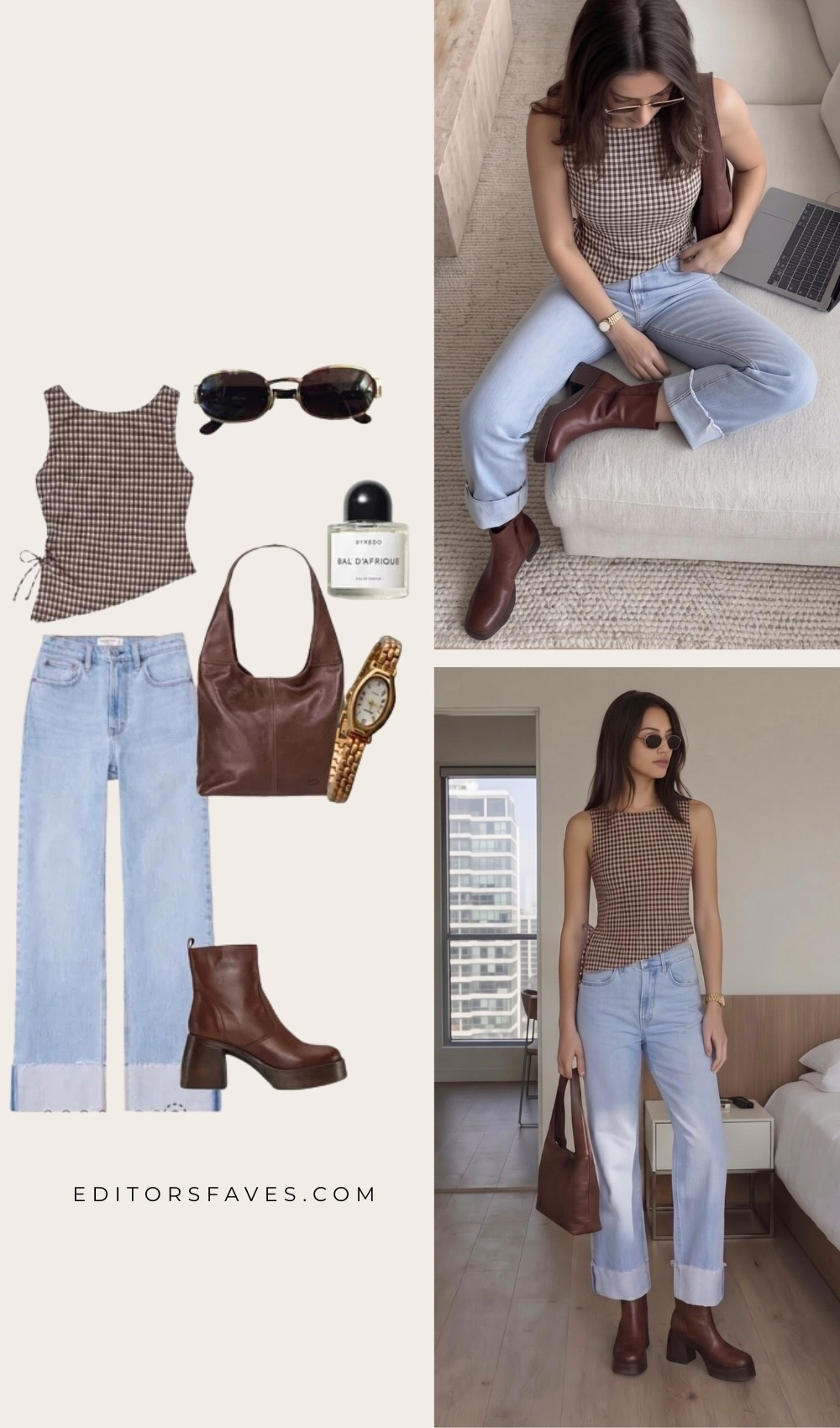 Outfit of the day loose jeans asymmetrical topd, brown chunky boots. 

#LTKPetite #LTKSaleAlert