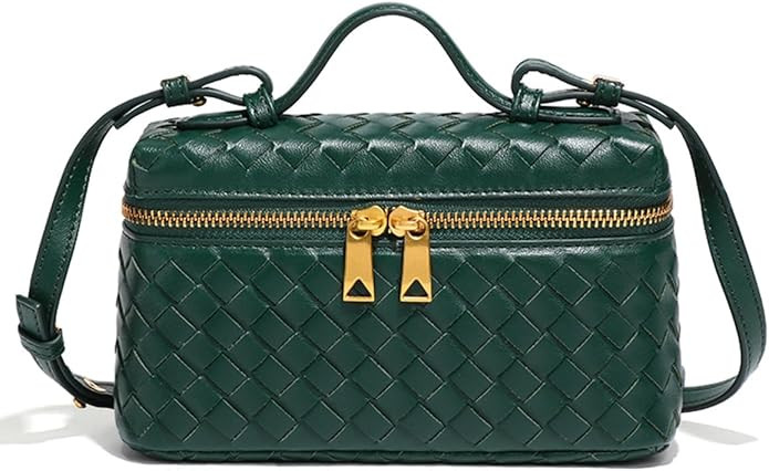 Trendy Woven Crossbody Purse Square Box Bags Women Shoulder Bag Cute Satchels Mini PU Leather Top... | Amazon (CA)