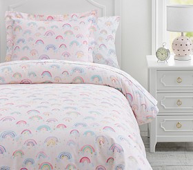 Rainbow Cloud Organic Duvet Cover & Shams | Pottery Barn Kids
