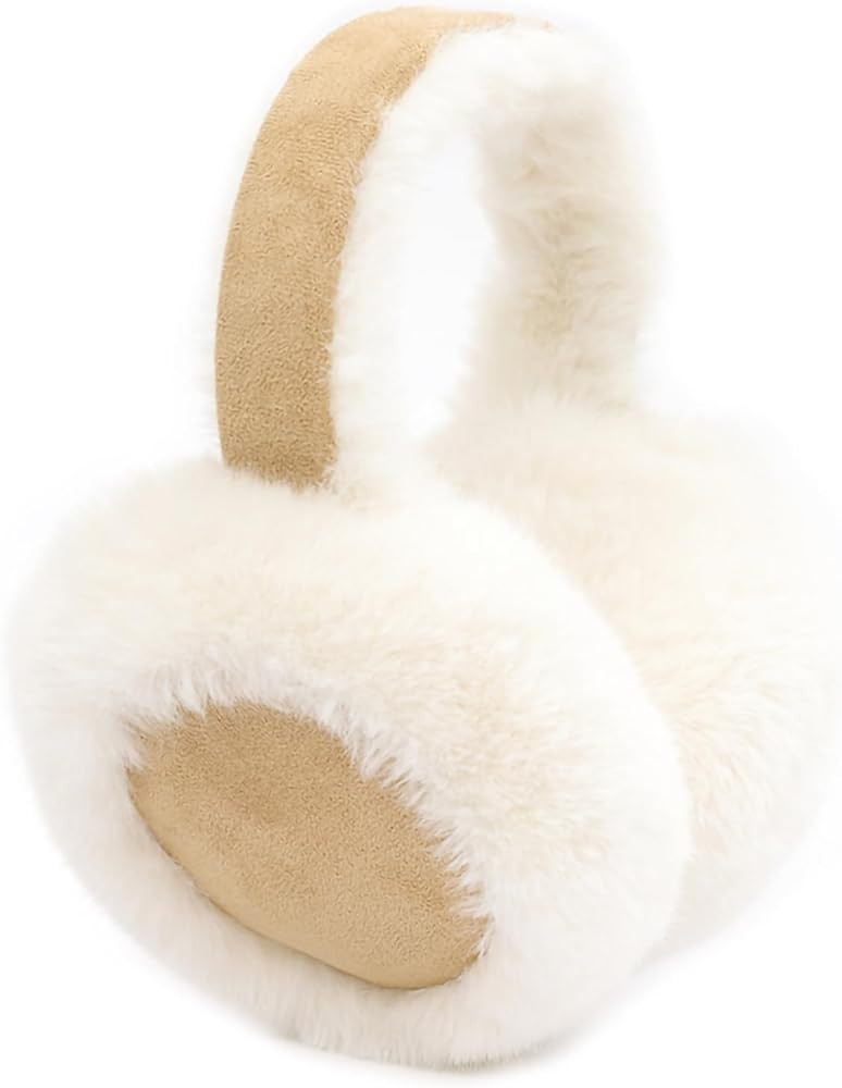 Ear Muffs for Winter Women Foldable Fuzzy Cold Outdoor Earmuffs Soft Faux Furry Ear Warmers Cover... | Amazon (US)