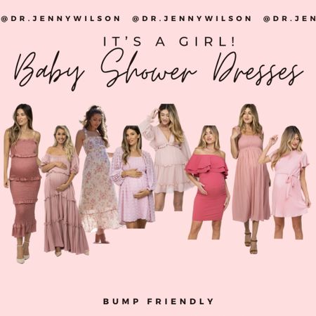 Baby shower dresses. Pink dresses. It’s a girl. Gender reveal dresses. Girl baby shower. Spring dresses. Summer dresses. Maternity. Bump friendly.

#LTKbaby #LTKunder100 #LTKbump