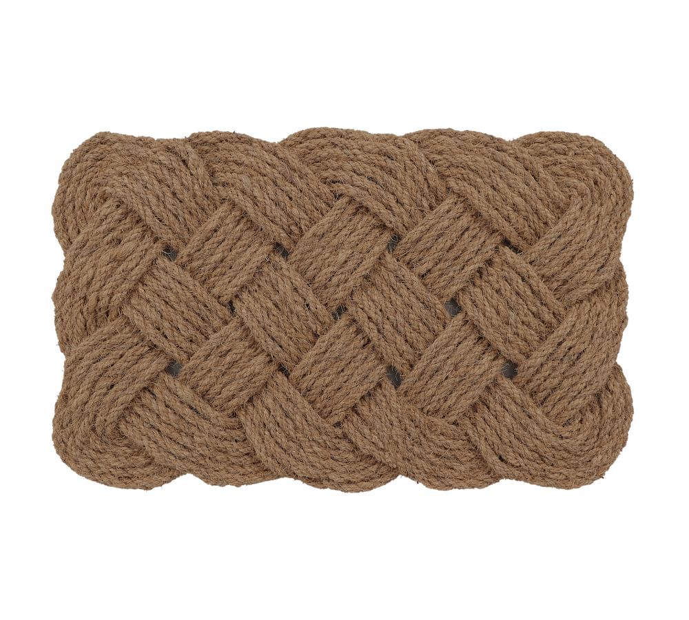 Handknotted Woven Doormat, 18 x 30&amp;quot;, Natural | Pottery Barn (US)