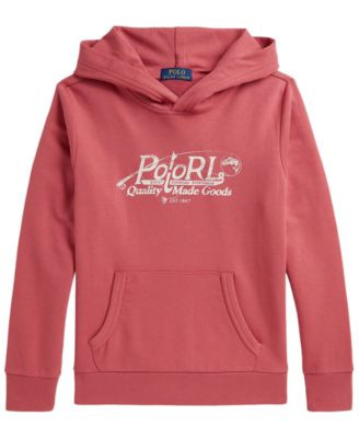 Polo Ralph Lauren Boys' 8-20 Logo French Terry Hoodie - Adirondack Berry | Macy's