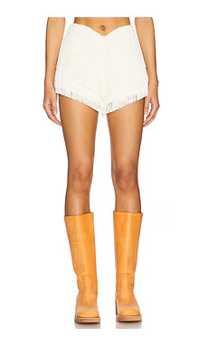 Lovers and Friends Andi Fringe Skort in Cream from Revolve.com | Revolve Clothing (Global)