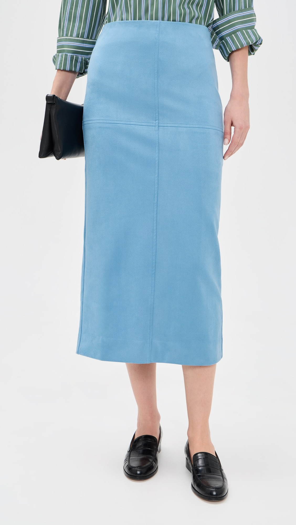 English Factory Faux Suede Midi Skirt | Shopbop | Shopbop