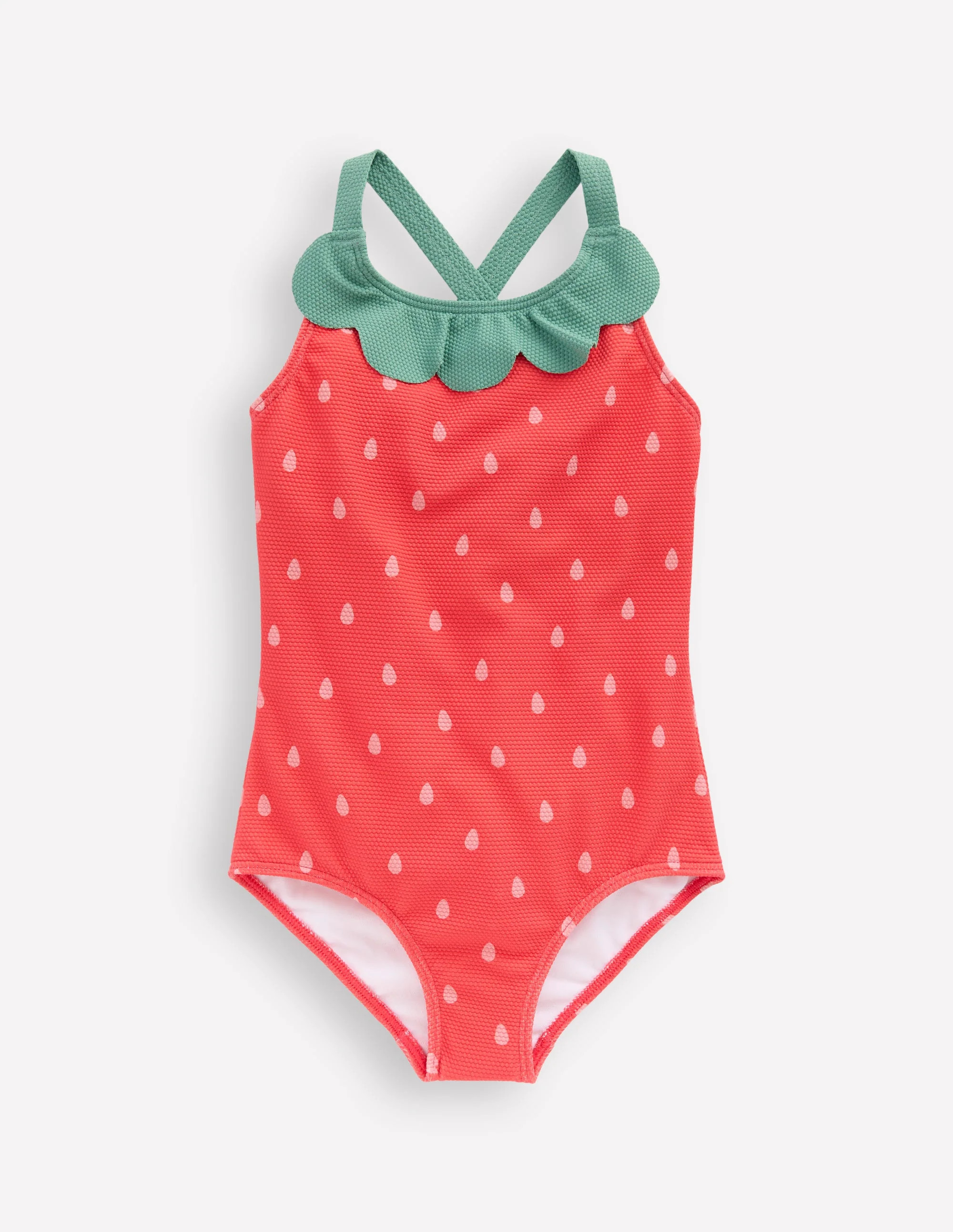 Fun Cross-back Swimsuit-Strawberry | Boden (US)