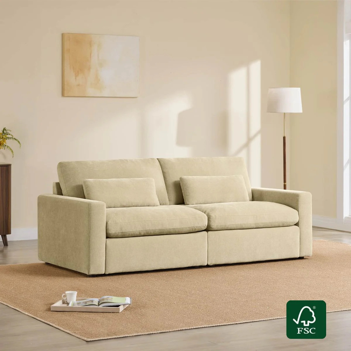 Ivy 2-Seat Modular Sofa | Soft Seating & Reversible Cushions | Chita