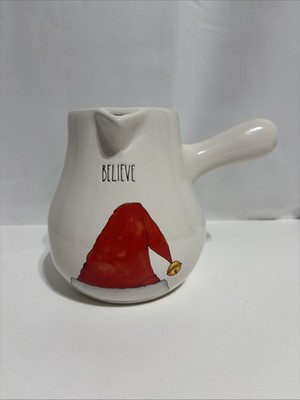 Rae Dunn Cocoa Pot "BELIEVE" Santa Hat Christmas Holiday Hot Cocoa Pot  NWT | eBay US