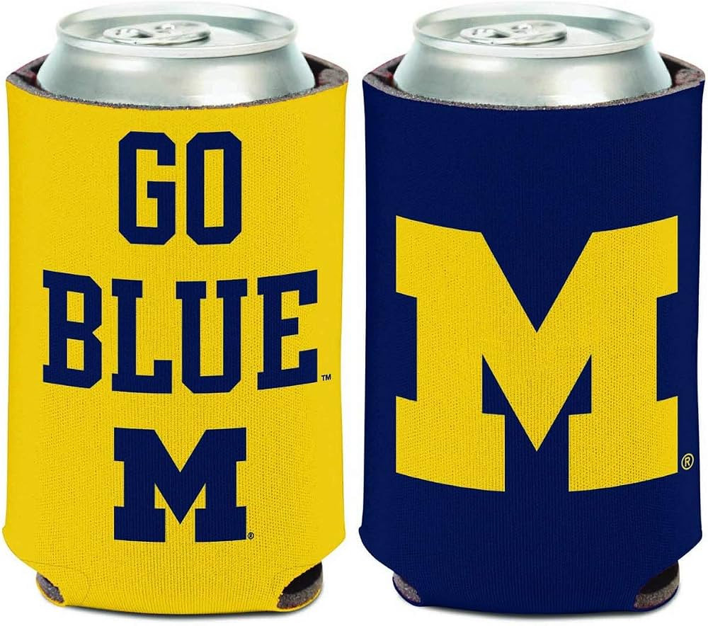 NCAA Michigan Wolverines Go Blue 1 Pack 12 oz. 2-Sided Can Cooler | Amazon (US)
