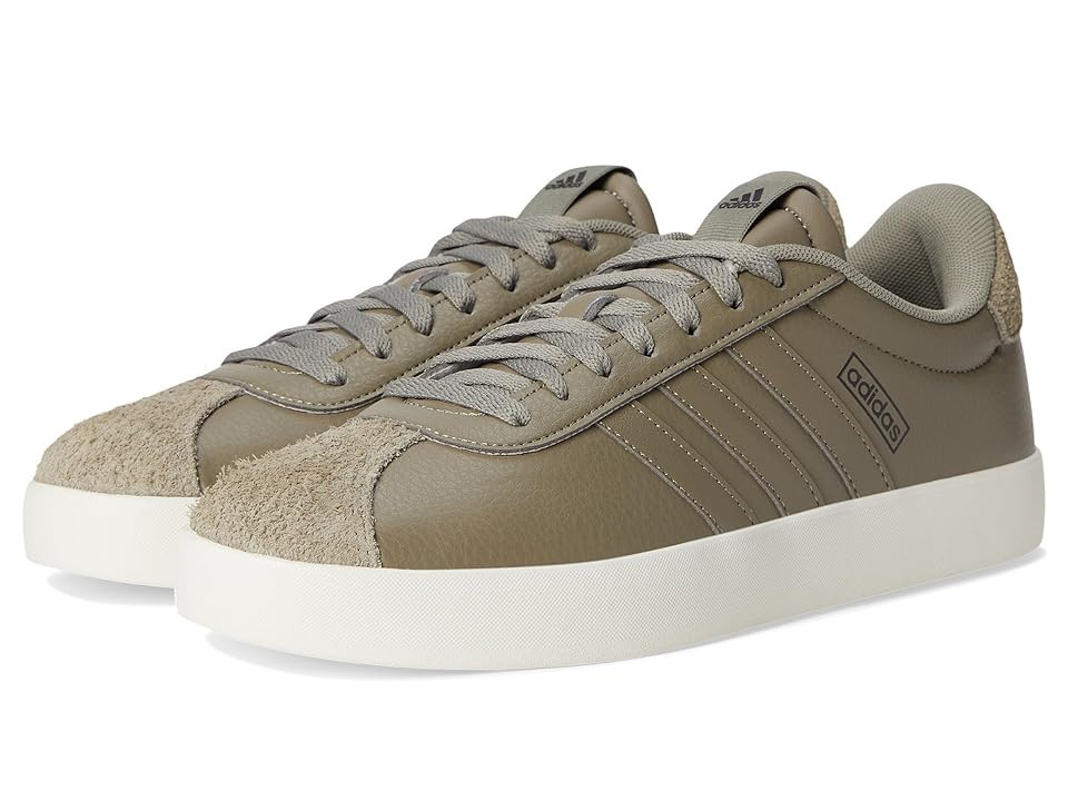 adidas VL Court 3.0 Men's Shoes Clay/Clay/Black : 9.5 D - Medium, Leather | Zappos
